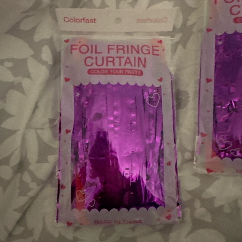 Purple Foil Fringe Curtain